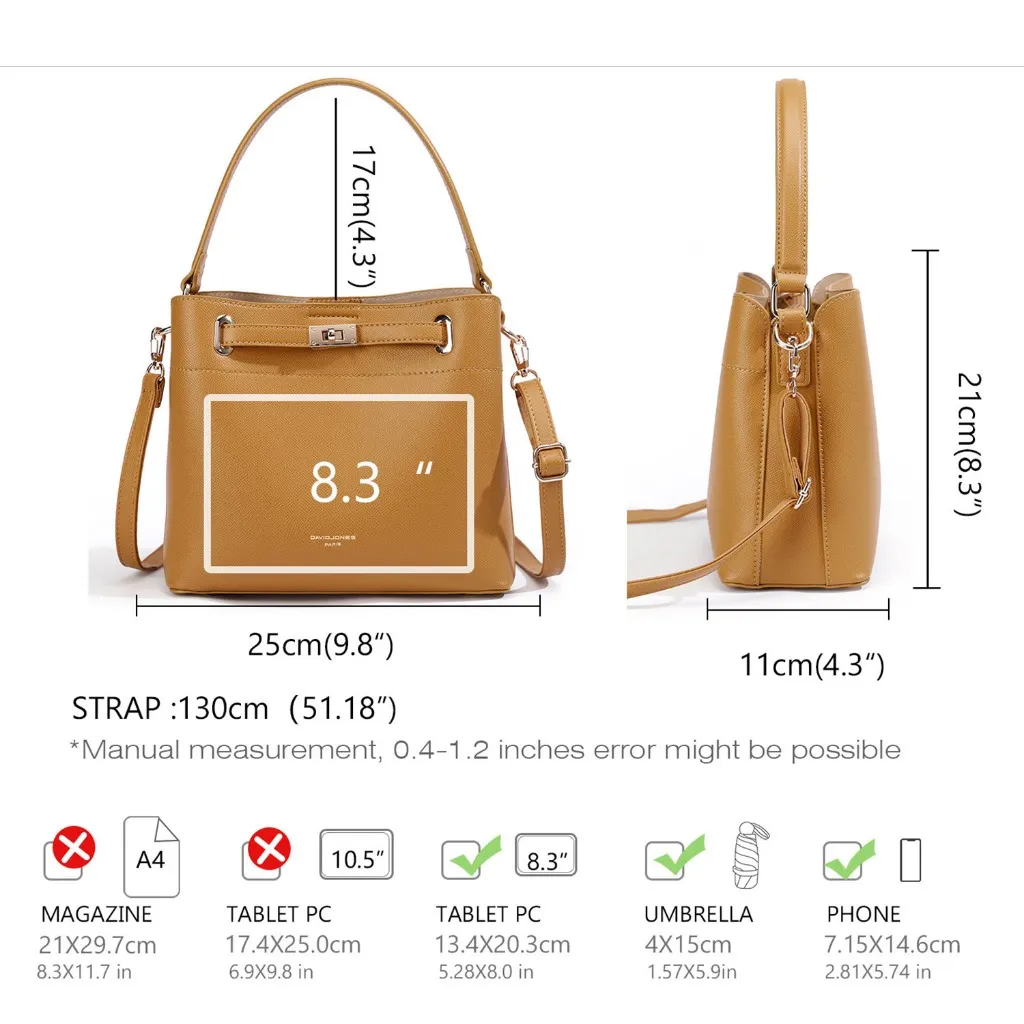 Ảnh Túi xách nữ DAVID JONES da pu thời trang 2023 3