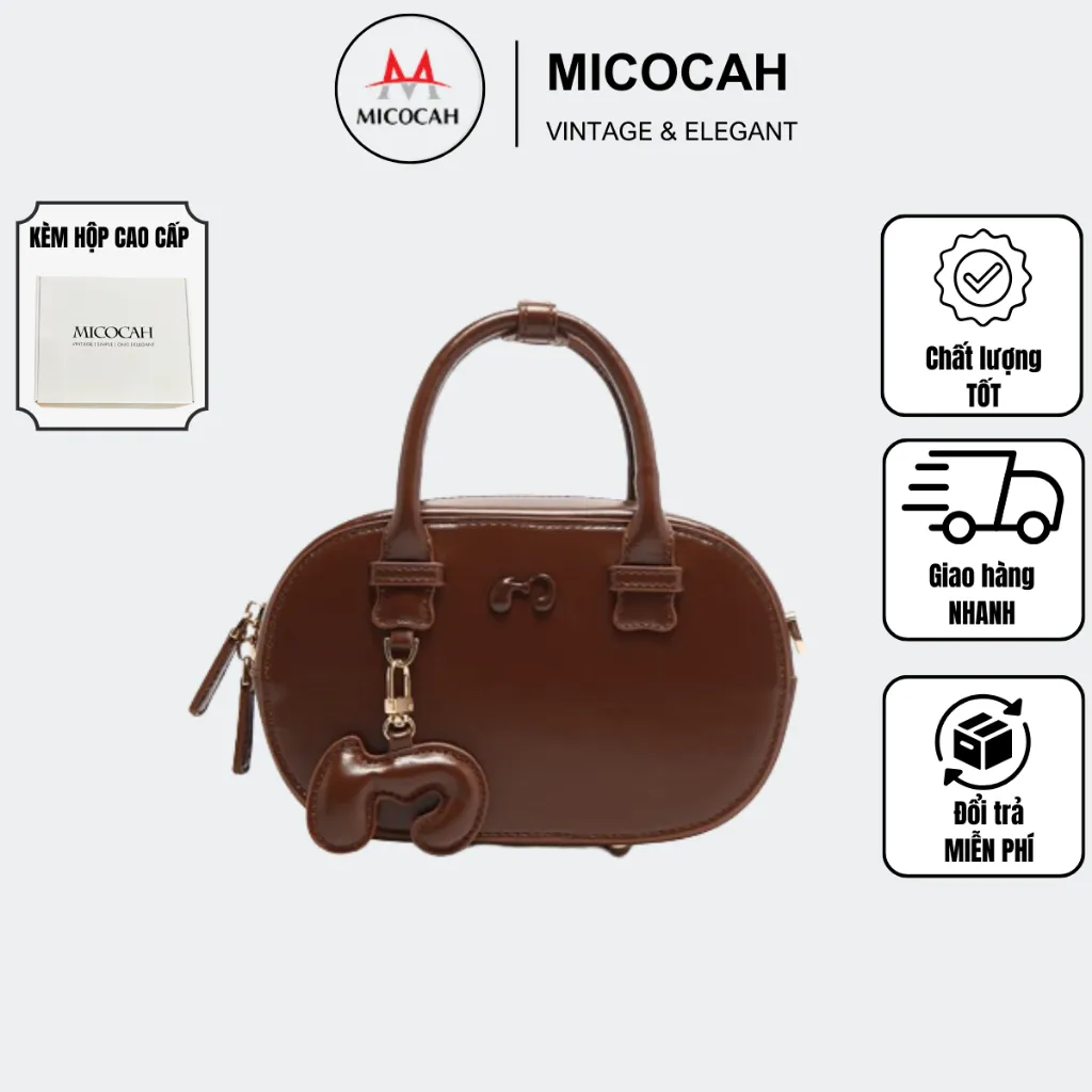Ảnh Túi Xách Nữ Đeo Chéo Chính Hãng MICOCAH Kiểu Dáng Hàn Quốc Thời Trang Da Cao Cấp MC194 (KÈM HỘP) 1