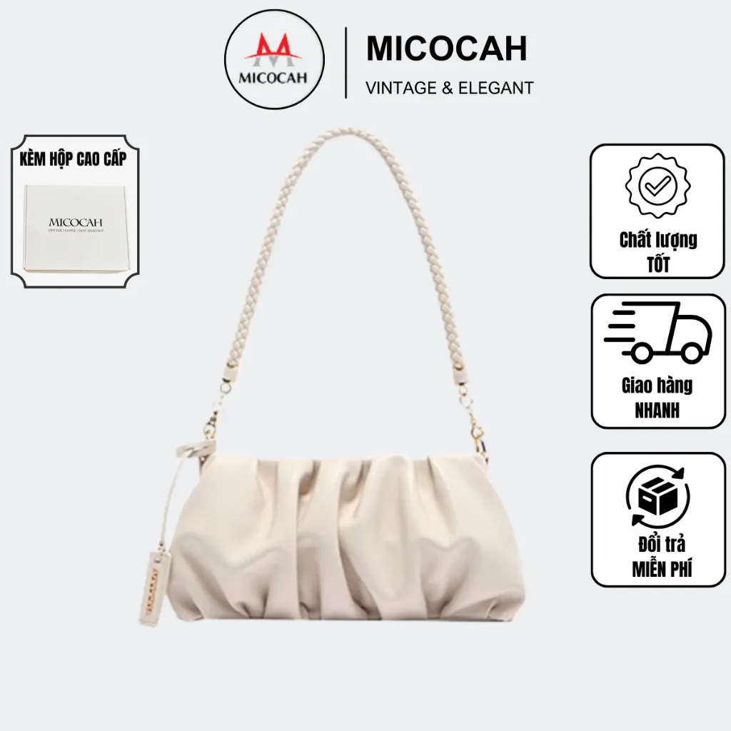 Ảnh Túi Xách Nữ Đeo Chéo Chính Hãng MICOCAH Dáng Công Sở Thời Trang Da Cao Cấp Cực Đẹp MC63 (KÈM HỘP) 1