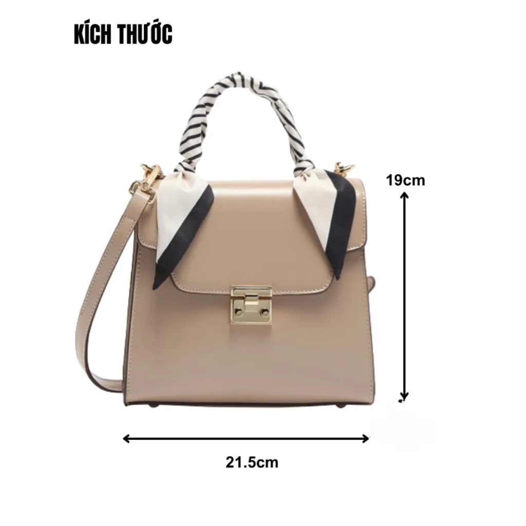Ảnh Túi Xách Nữ Đeo Chéo MICOCAH Dáng Công Sở Thời Trang Phối Nơ Da Cao Cấp Cực Đẹp MC79 KÈM HỘP 4