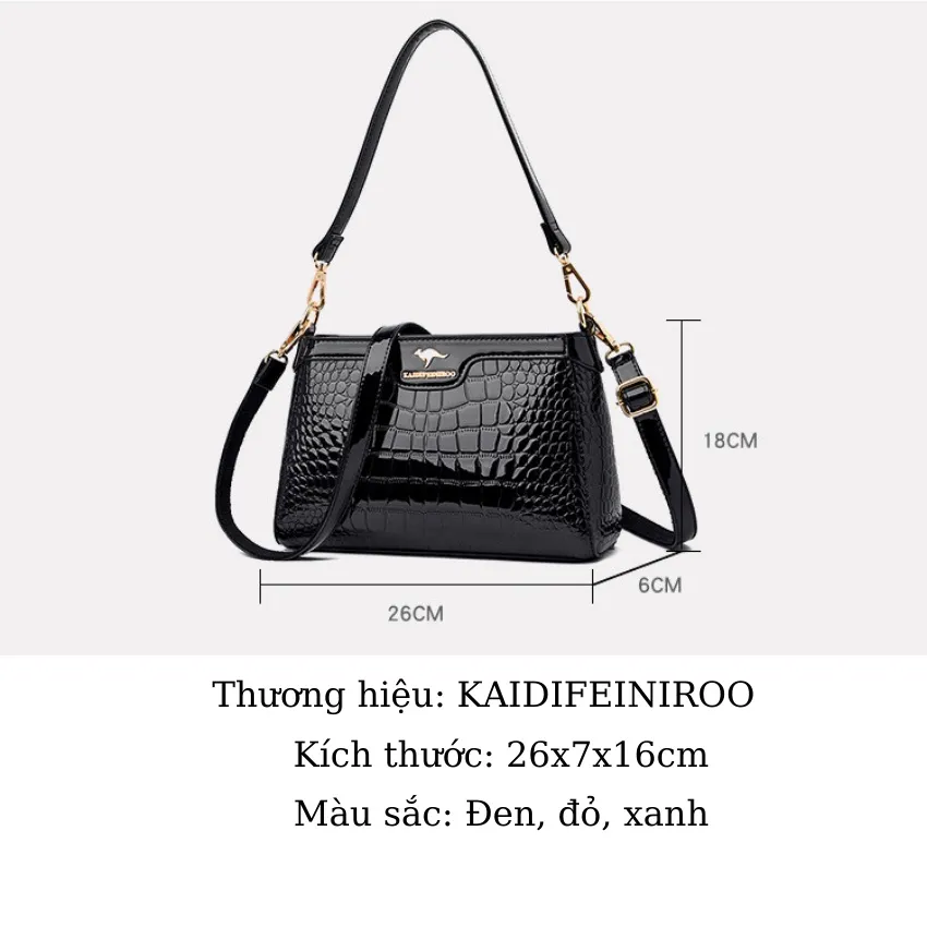 Ảnh Túi xách nữ đẹp cao cấp KAIDIFEINIROO Hàn Quốc đủ 2 dây đeo KF18 (8087) sang trọng đeo chéo đeo vai 2