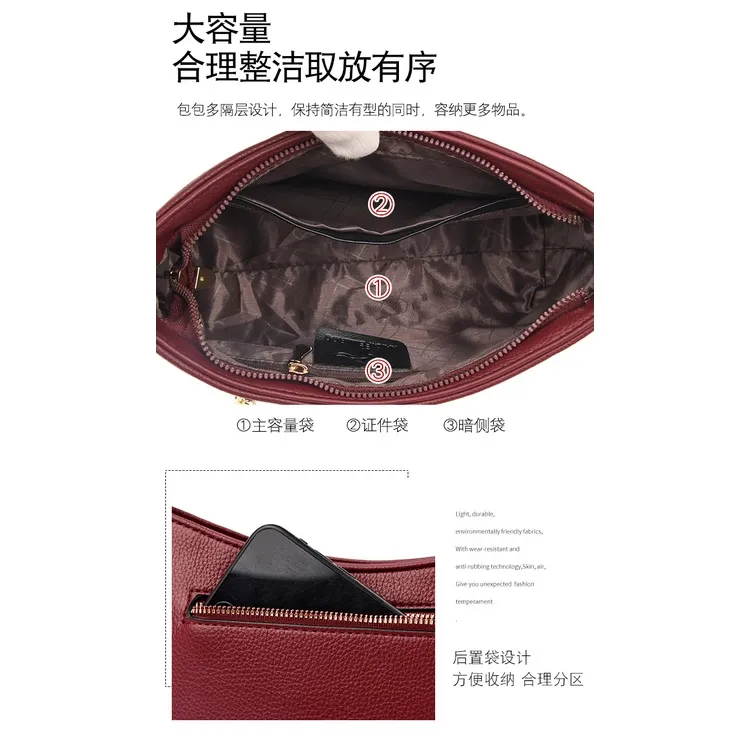 Ảnh Túi xách nữ KAIDIFEINIROO đẹp cao cấp chính hãng KF13 size 26cm. Có đủ 2 quai dài và ngắn. 3