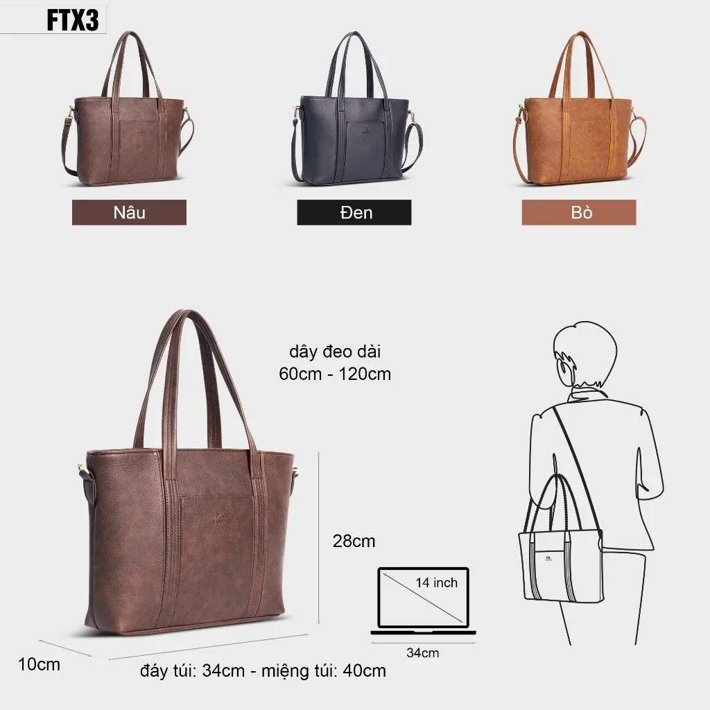 Ảnh Túi xách nữ thời trang đa năng FA DO DA FTX3 nhiều màu 2