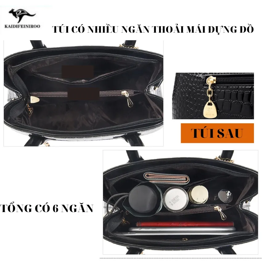 Ảnh Túi xách nữ thời trang cao cấp công sở Hàn Quốc to đẹp KAIDIFEINIROO KF39 (8090) 3