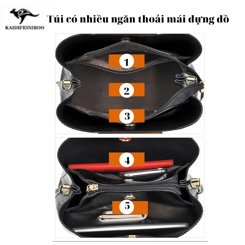 Ảnh Túi xách nữ thời trang cao cấp công sở Hàn Quốc đẹp KAIDIFEINIROO KF06 (5860) Size 27cm 3