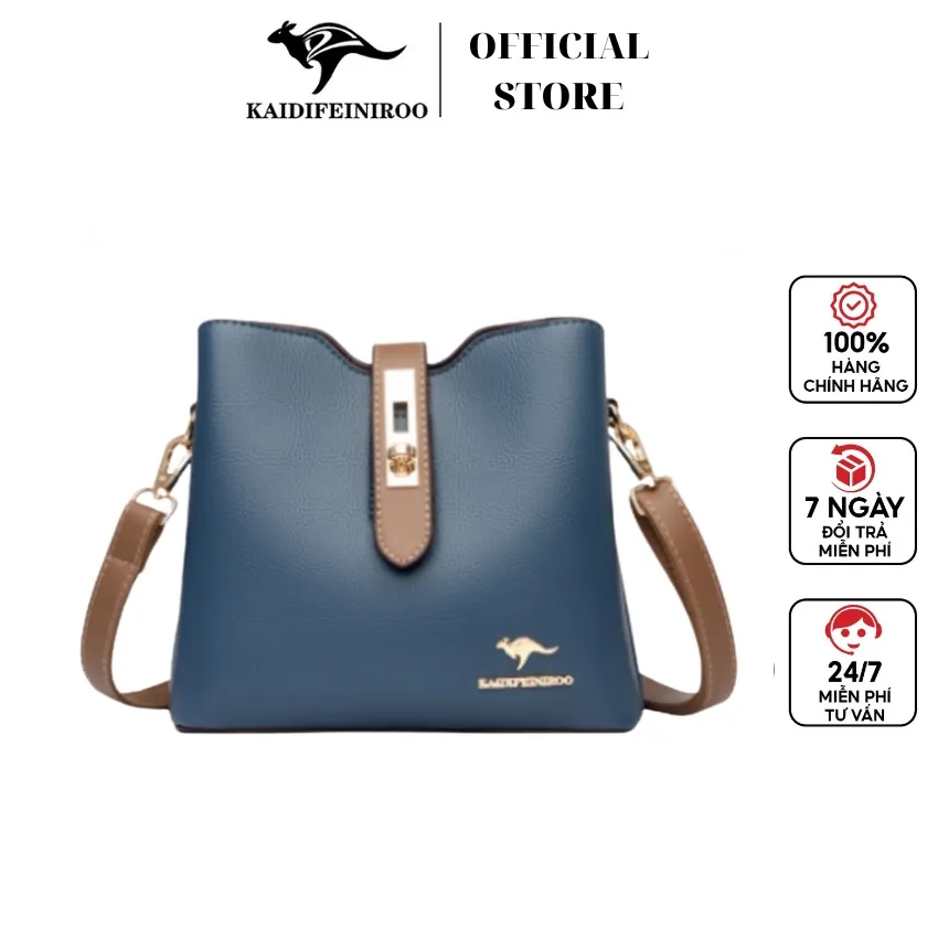 Ảnh Túi xách nữ thời trang cao cấp đẹp công sở Hàn Quốc KAIDIFEINIROO KF07 (5895) Size 22cm. Có đủ 2 dây 1