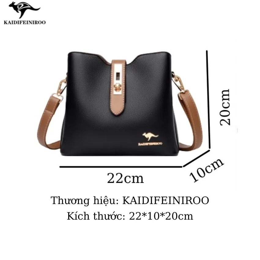Ảnh Túi xách nữ thời trang cao cấp đẹp công sở Hàn Quốc KAIDIFEINIROO KF07 (5895) Size 22cm. Có đủ 2 dây 2