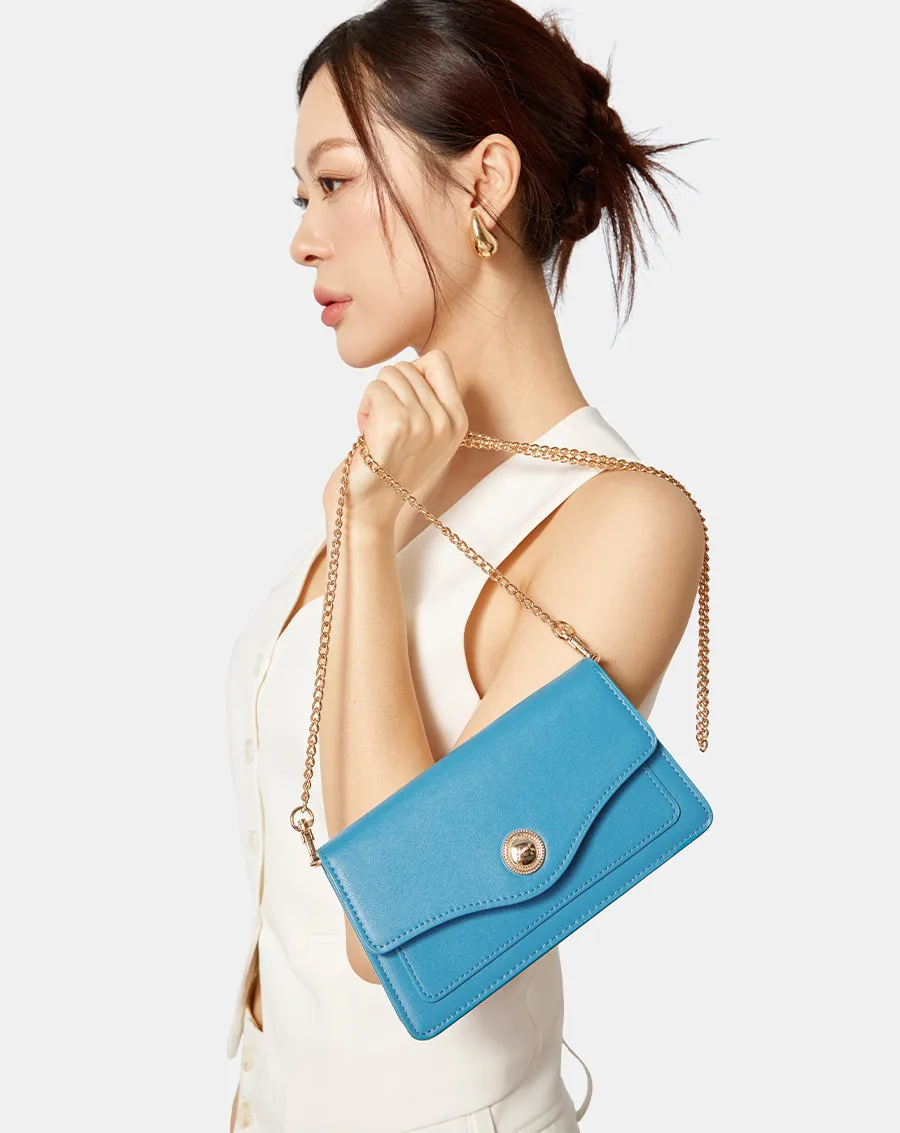 Ảnh Túi Xách Nữ Thời Trang JUNO Cỡ Nhỏ Trang Trí Khoá Có Dây Đeo Dạng Chuỗi TXN813 2