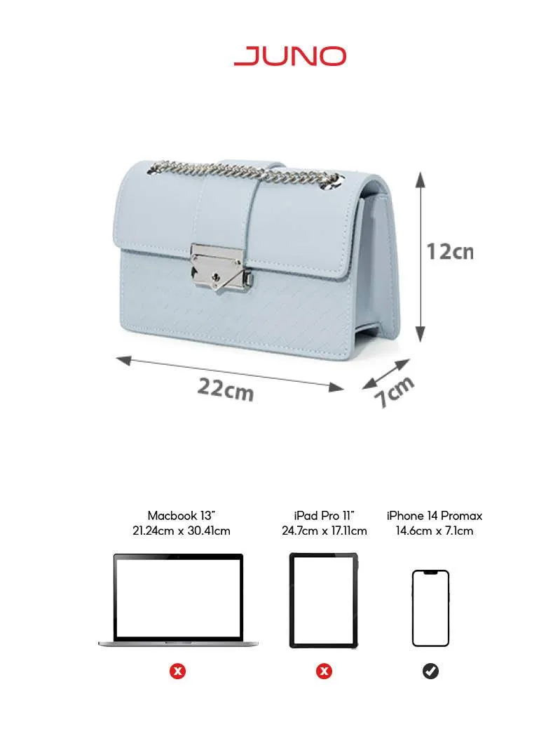 Ảnh Túi Xách Nữ Thời Trang JUNO Cỡ Nhỏ Phối Hiệu Ứng Giả Đan Lát TXN472 4