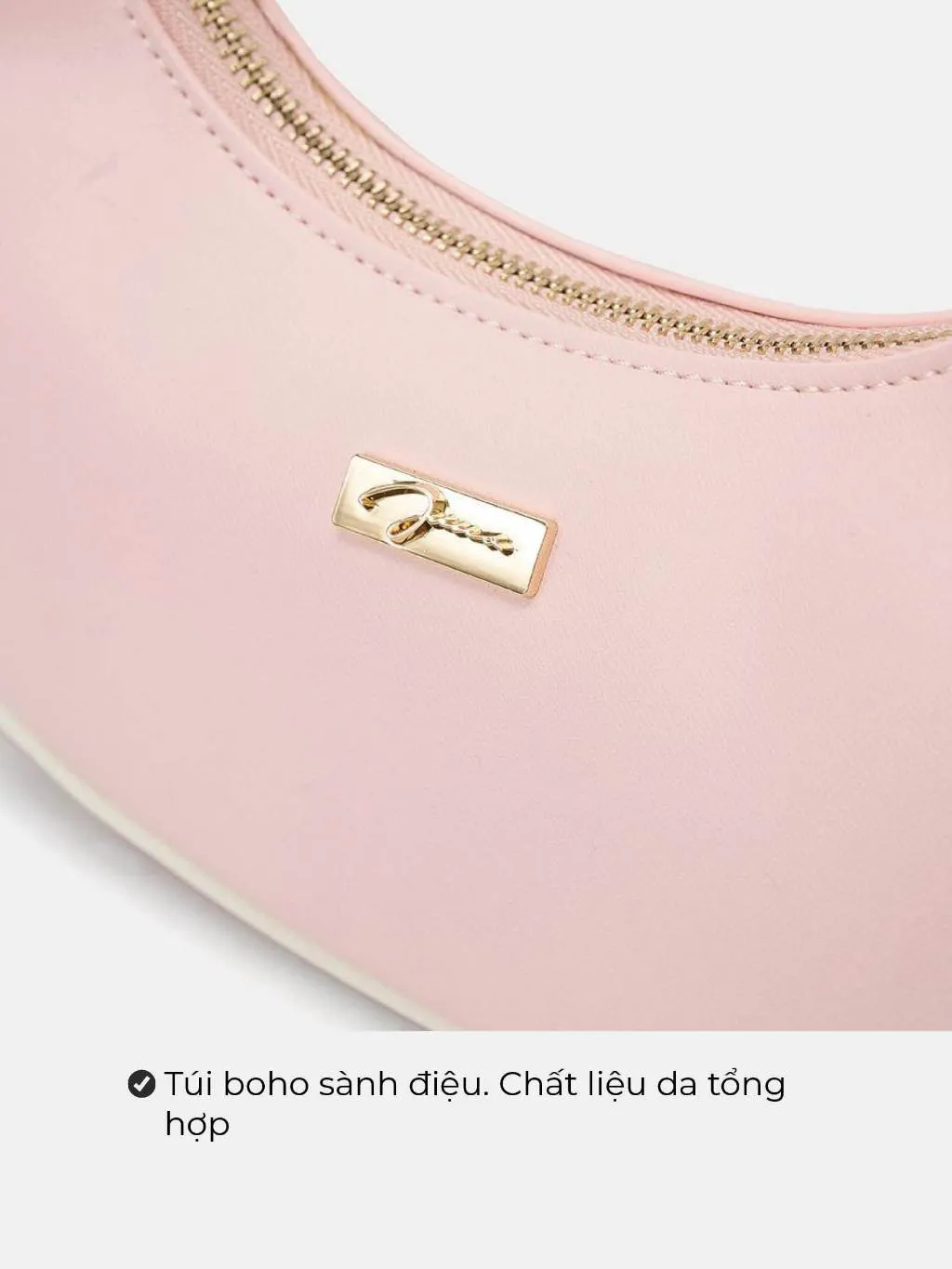 Ảnh Túi Xách Nữ Thời Trang JUNO Cỡ Nhỏ Hobo Đeo Vai Logo Handwriting TXN818 2