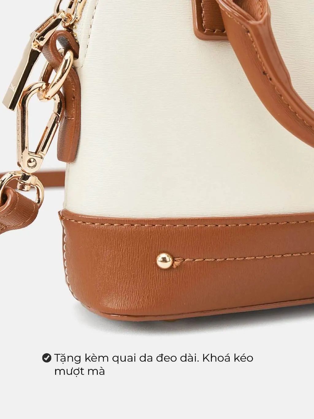 Ảnh Túi Xách Nữ Thời Trang JUNO Cỡ Nhỏ Top Handle Logo Chữ Kí TXN812 3
