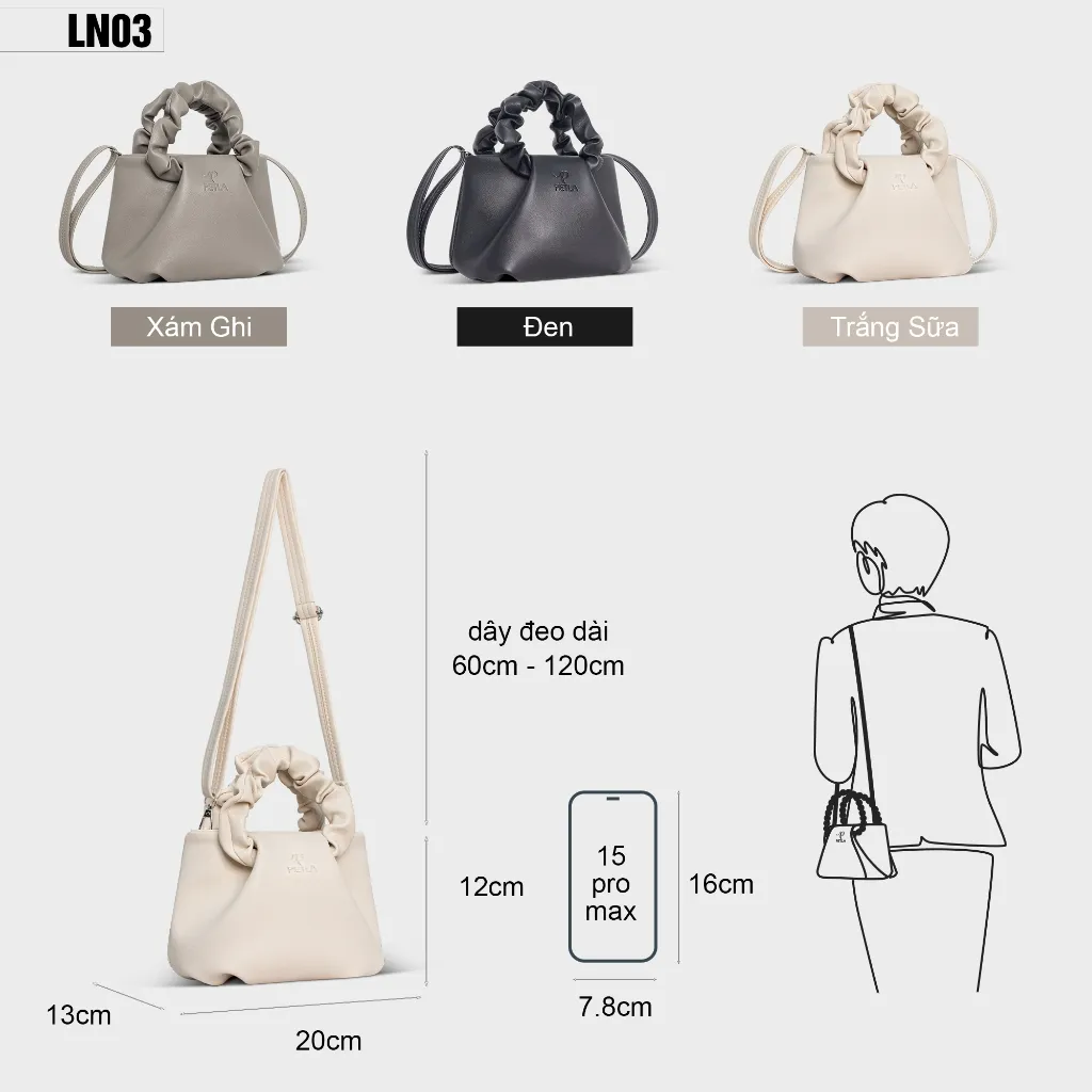 Ảnh TÚI XÁCH NỮ THỜI TRANG MINI CẦM TAY PETLA LN03 2
