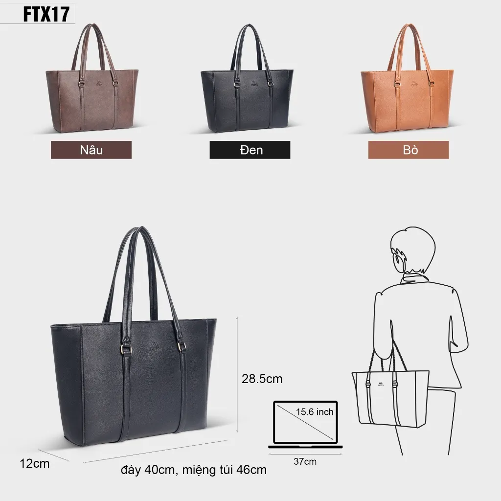 Ảnh Túi xách nữ to đựng đồ đa năng Fadoda FTX17 2