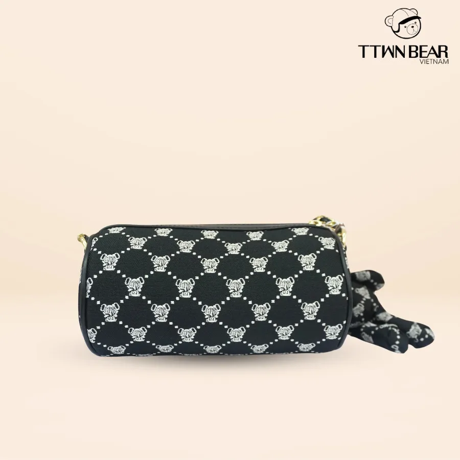 Ảnh Túi xách nữ TTWN BEAR chính hãng - TN2382 vải thêu dệt kim kèm charm, dây đeo 3