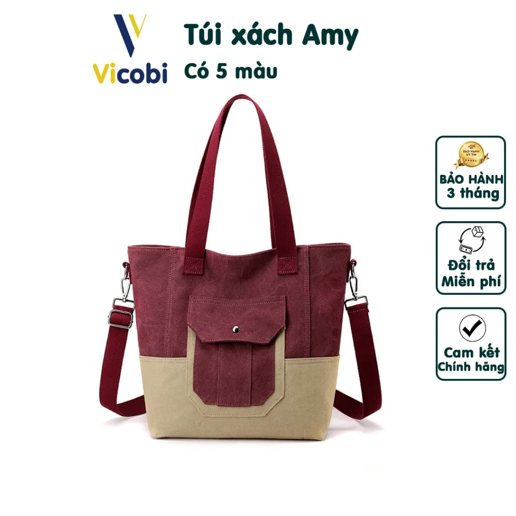 Ảnh Túi xách nữ vải Canvas Amy Vicobi CV6 1
