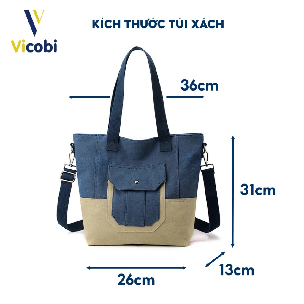 Ảnh Túi xách nữ vải Canvas Amy Vicobi CV6 2
