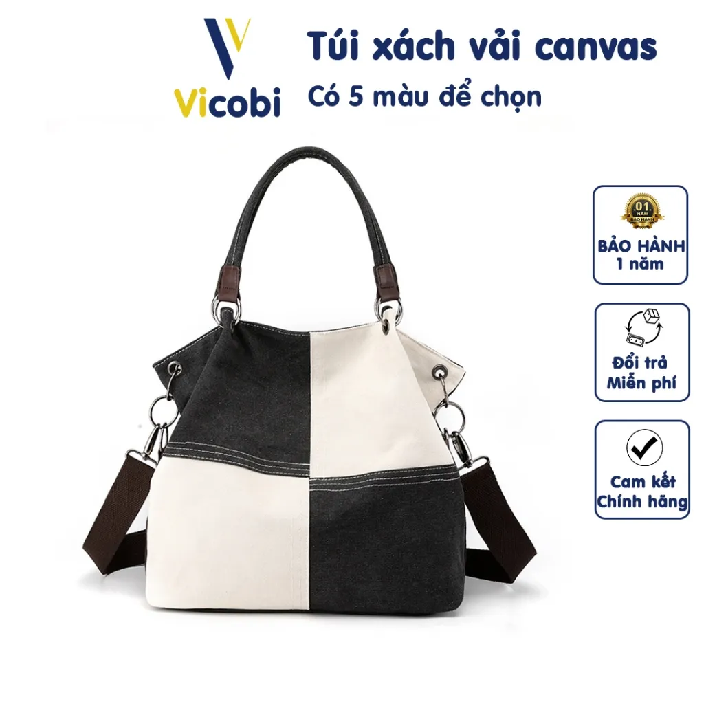 Ảnh Túi xách nữ vải Canvas dày dặn Ronan Vicobi CV2 1