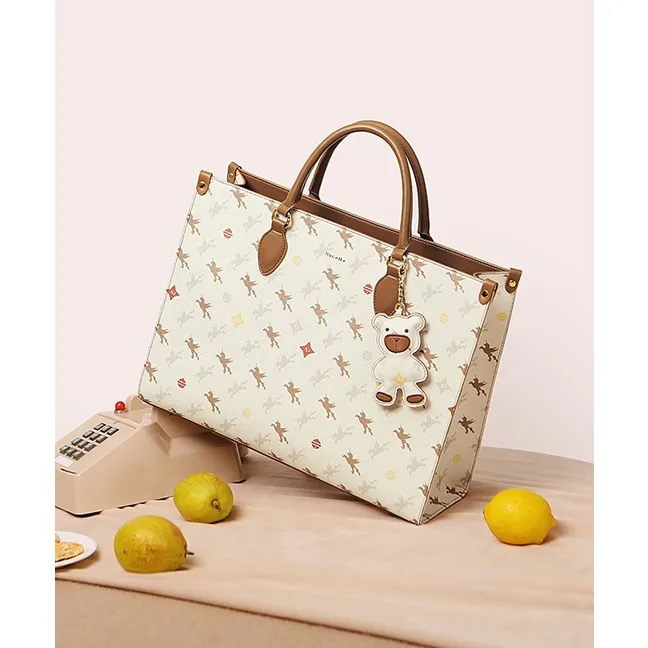 Ảnh Túi xách Tote bag nữ Nucelle size to charm gấu đi chơi, đi làm, đựng laptop... ViAnh Store 1172020 4