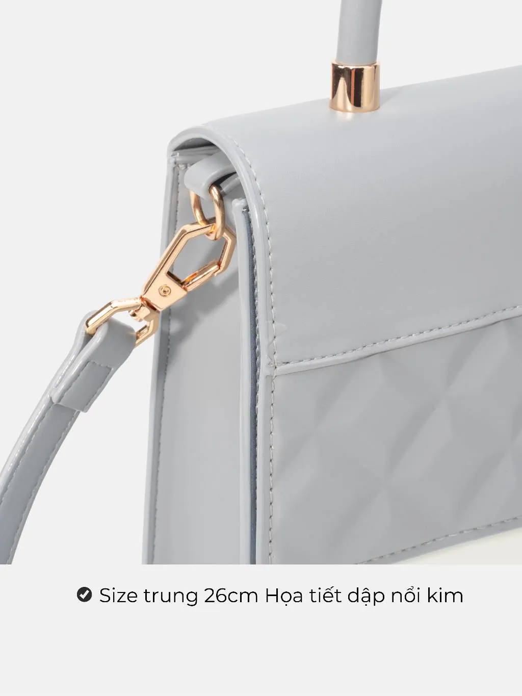 Ảnh Túi Xách Trung Nữ Thời Trang JUNO Dập Hiệu Ứng Princess Diamond TXT226 2