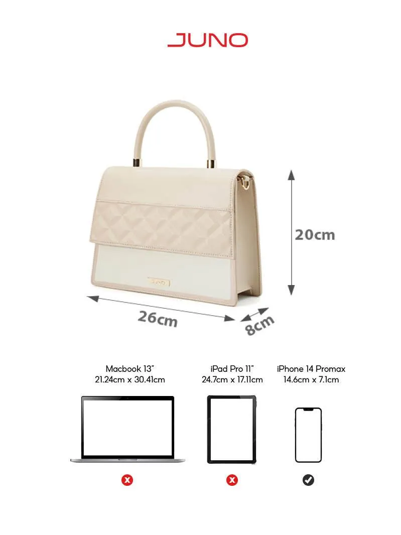 Ảnh Túi Xách Trung Nữ Thời Trang JUNO Dập Hiệu Ứng Princess Diamond TXT226 4