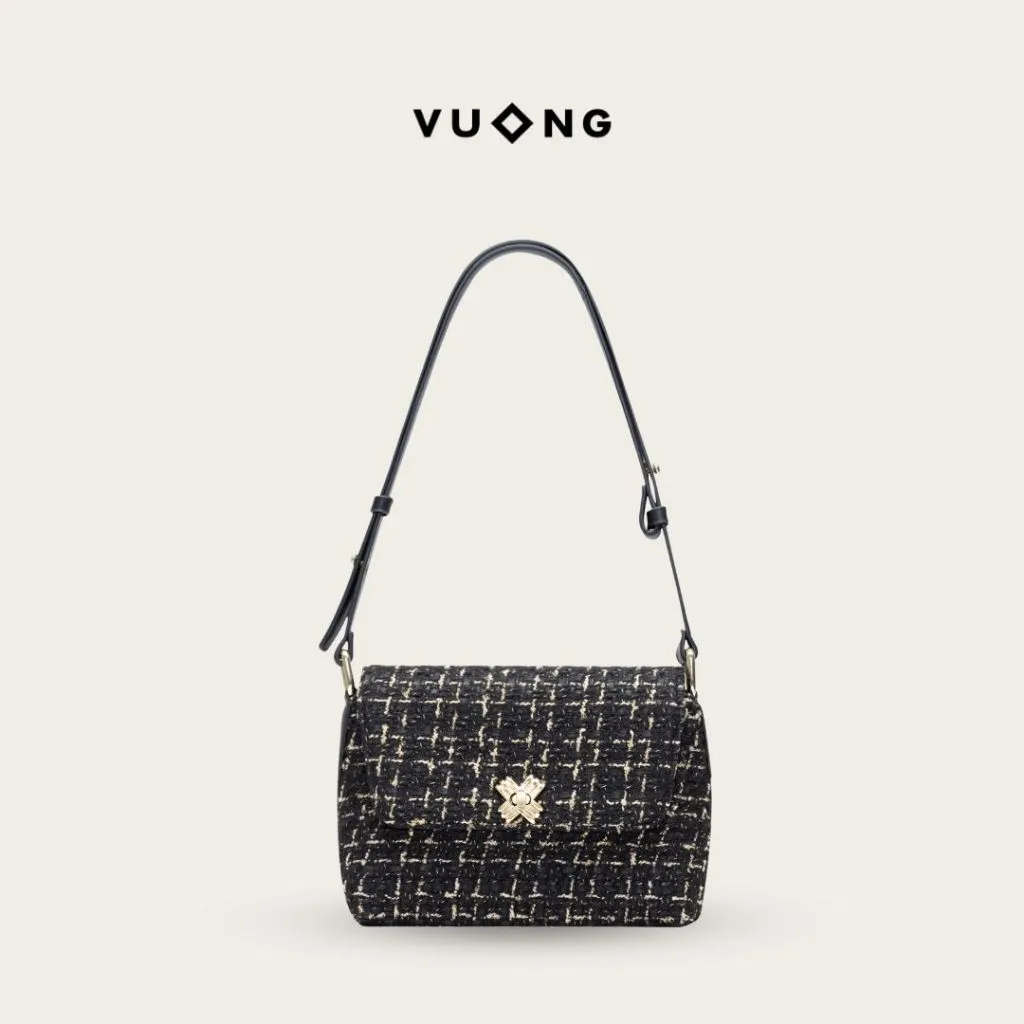 Ảnh Túi xách Vuông Shop®️ vải tweed sang trọng đeo vai và đeo chéo vừa điện thoại đi tiệc đi chơi thanh lịch 1