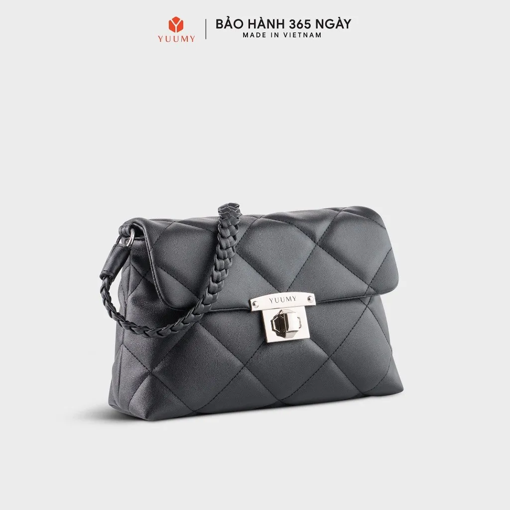 Ảnh Túi Yuumy (Thời trang nữ chần chỉ ô vuông cá tính size 24 - Túi đeo vai da Seasand YN255) 2