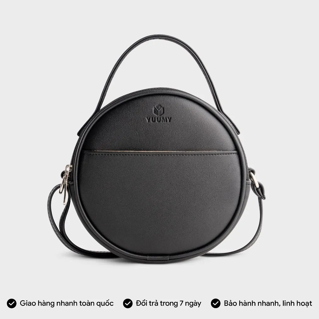 Ảnh Túi Yuumy (Thời trang nữ dáng tròn phối ngăn size 18 - Túi đeo chéo da Seasand YN261) 3