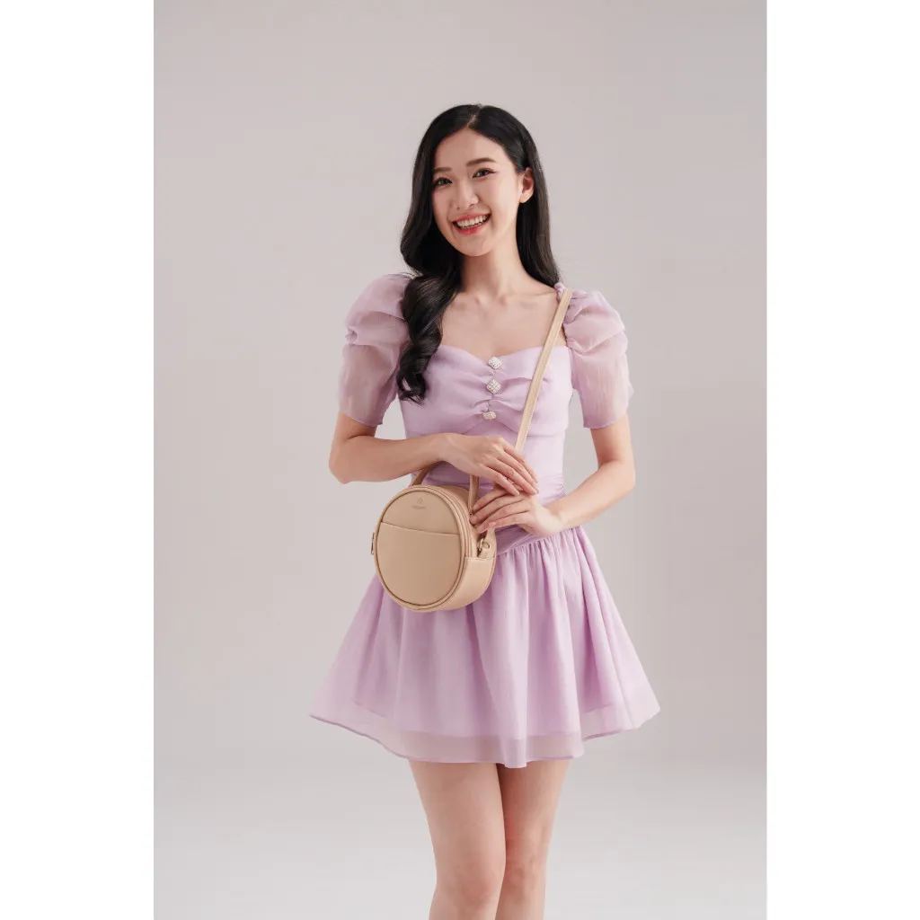 Ảnh Túi Yuumy (Thời trang nữ dáng tròn phối ngăn size 18 - Túi đeo chéo da Seasand YN261) 4
