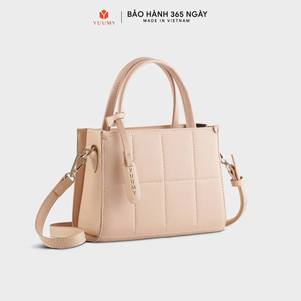 Ảnh Túi Yuumy (Thời trang nữ dáng vuông viền chỉ size 20 - Túi đeo chéo da Smooth YN250) 2