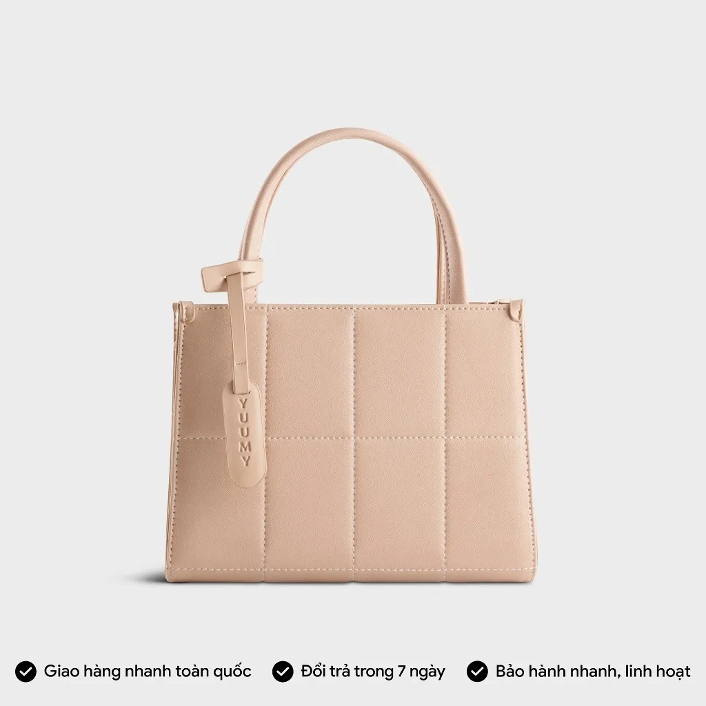 Ảnh Túi Yuumy (Thời trang nữ dáng vuông viền chỉ size 20 - Túi đeo chéo da Smooth YN250) 3