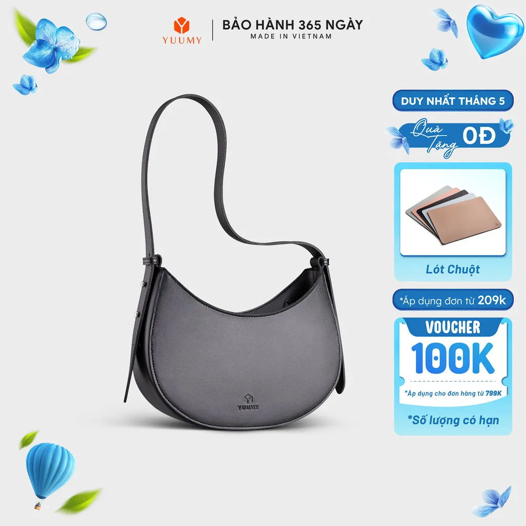 Ảnh Túi Yuumy (Thời trang nữ hình bán nguyệt - Túi đeo vai da Seasand YN156) 1