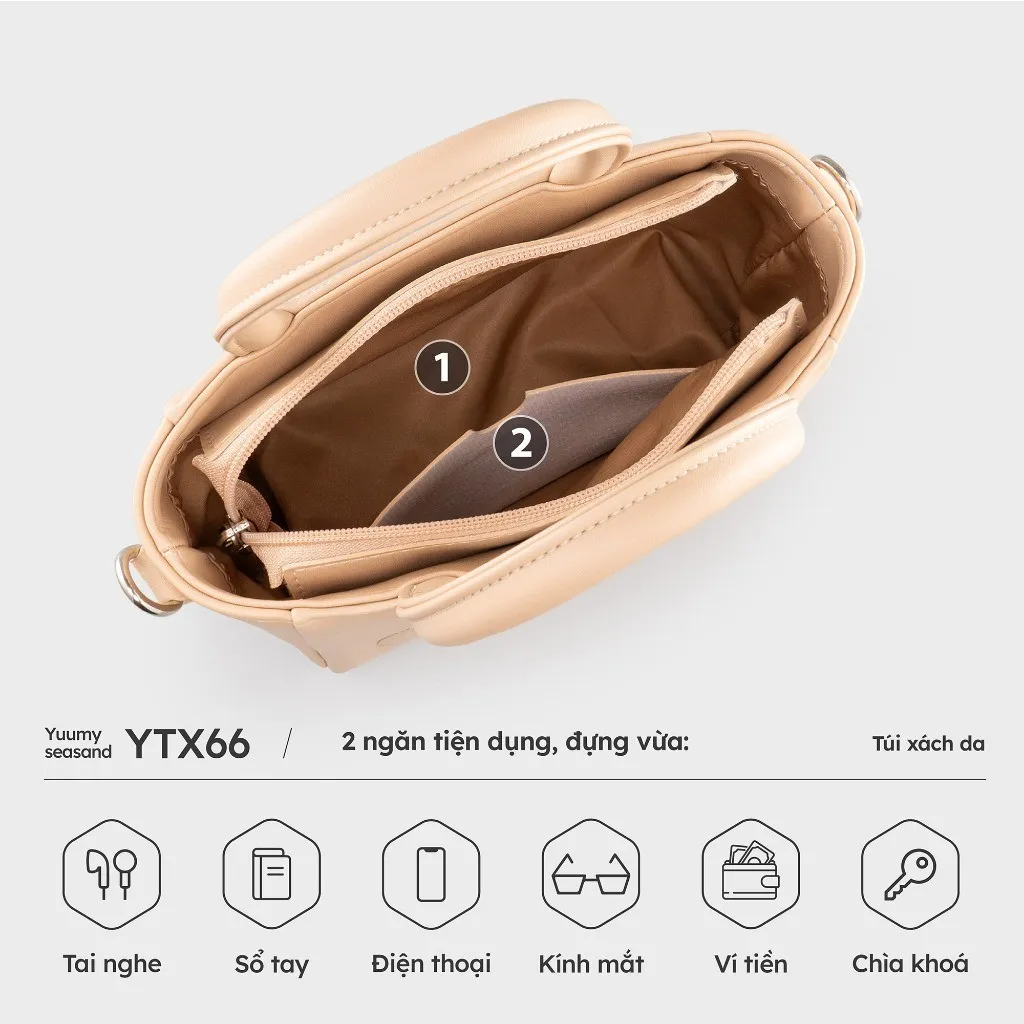 Ảnh Túi Yuumy ( Thời trang nữ họa tiết bông hoa - Túi xách da Seasand YTX66) 4
