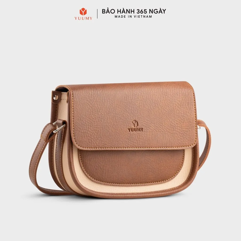 Ảnh Túi Yuumy (Thời trang nữ phối nắp gập size 21 - Túi đeo chéo da Bergen YN273) 2