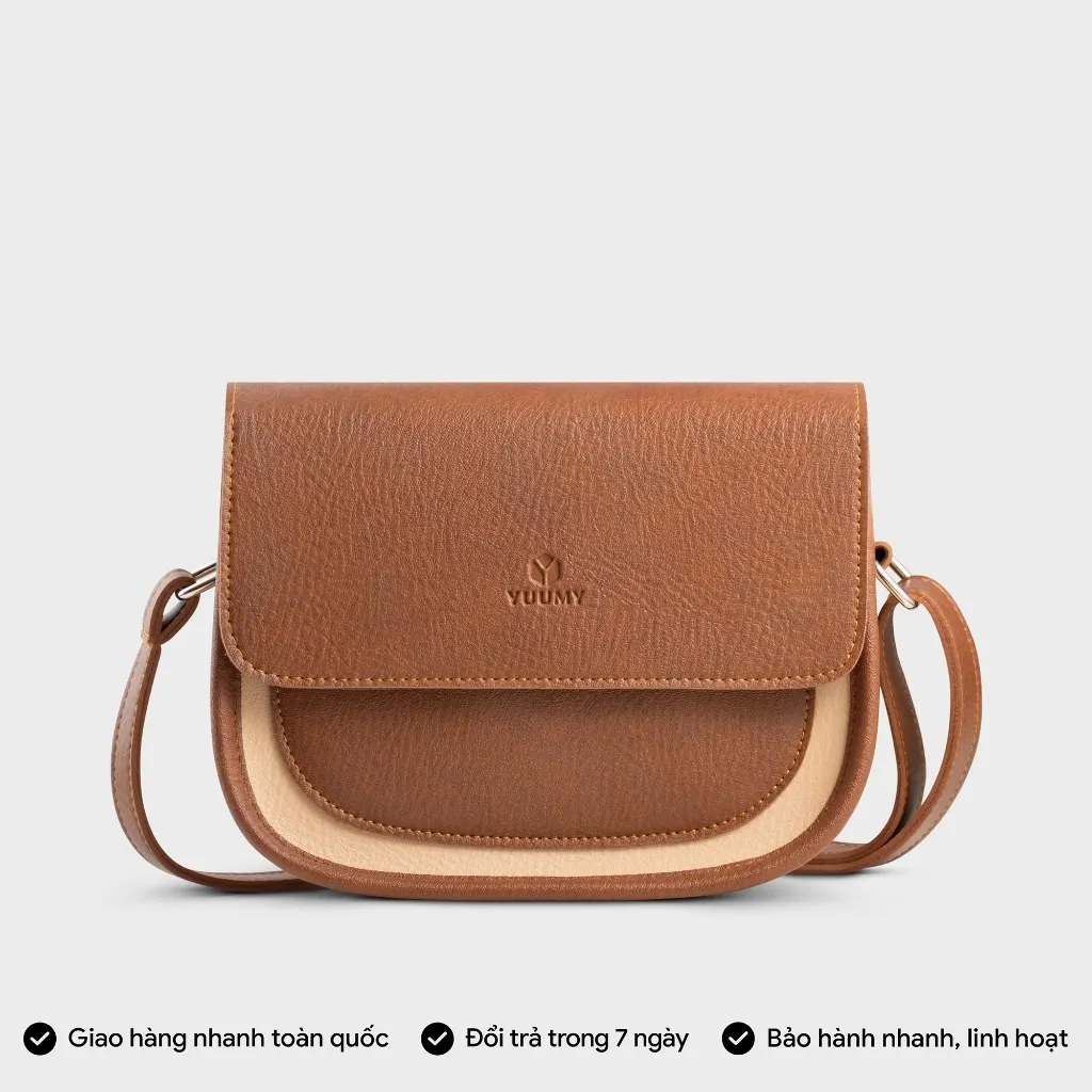 Ảnh Túi Yuumy (Thời trang nữ phối nắp gập size 21 - Túi đeo chéo da Bergen YN273) 3