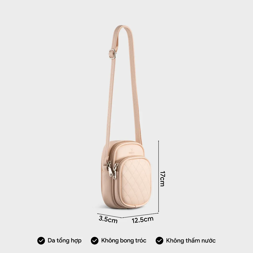 Ảnh Túi Yuumy (Thời trang nữ phối ngăn chần chỉ mini - Túi đeo chéo da 
Seasand YN202) 4