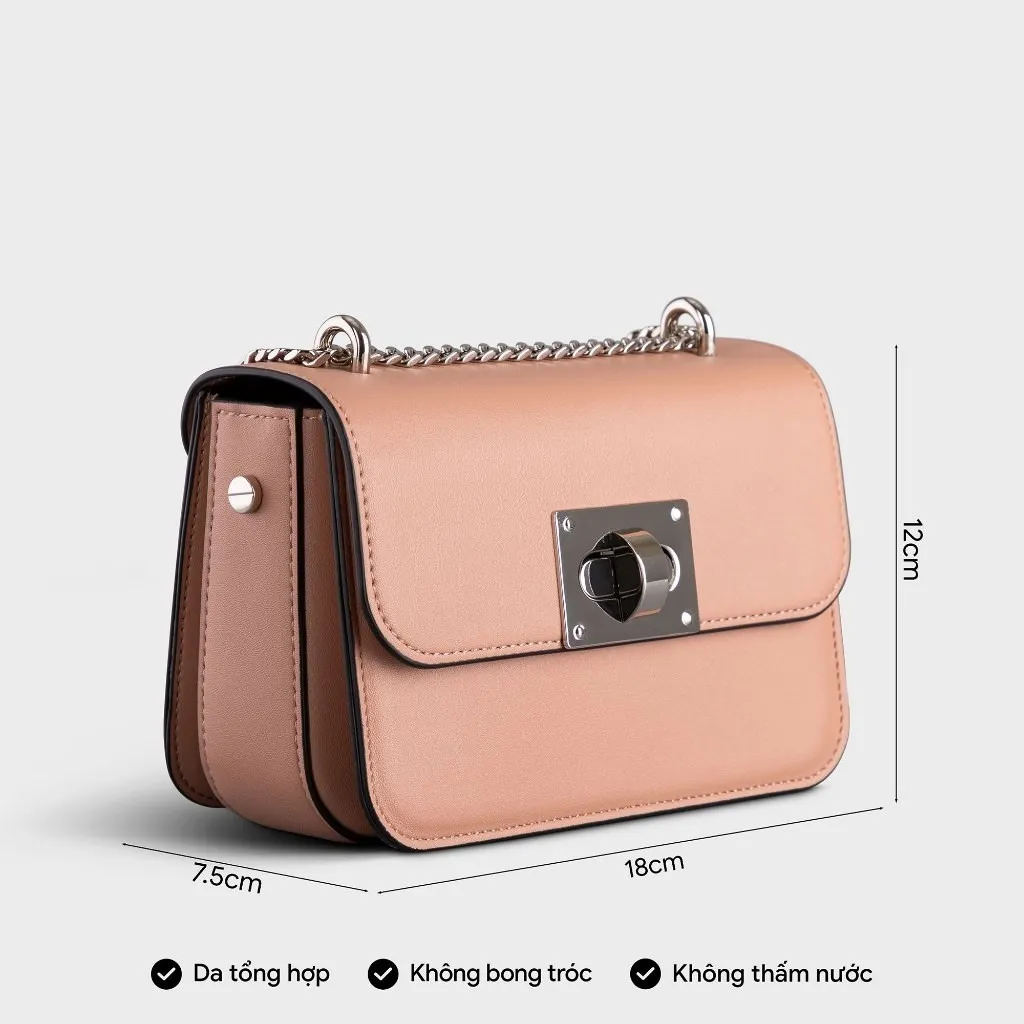 Ảnh Túi Yuumy (Thời trang nữ size 18 phối khóa xoay - Túi đeo chéo da Seasand YN142) 4