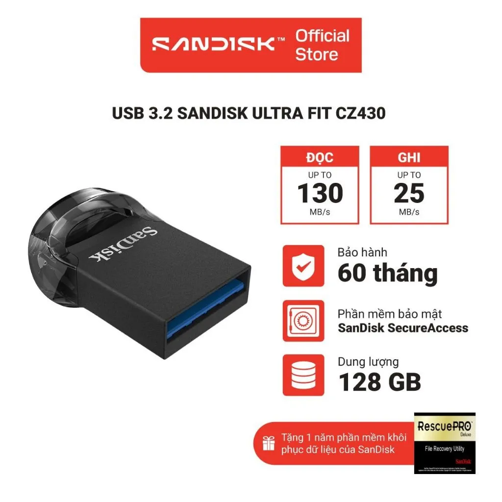 Ảnh USB 3.2 SanDisk Ultra Fit CZ430 32GB - 64GB - 128GB 1