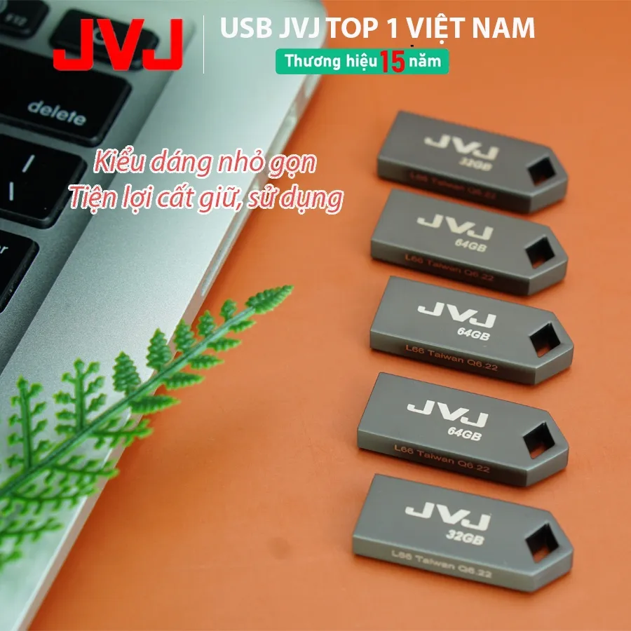 Ảnh USB 32Gb 64Gb 2.0 JVJ L66 siêu nhỏ vỏ kim loại - tốc độ 30MB/s chống nước, chống sốc, chống va đập -Bảo hành 5 năm 2