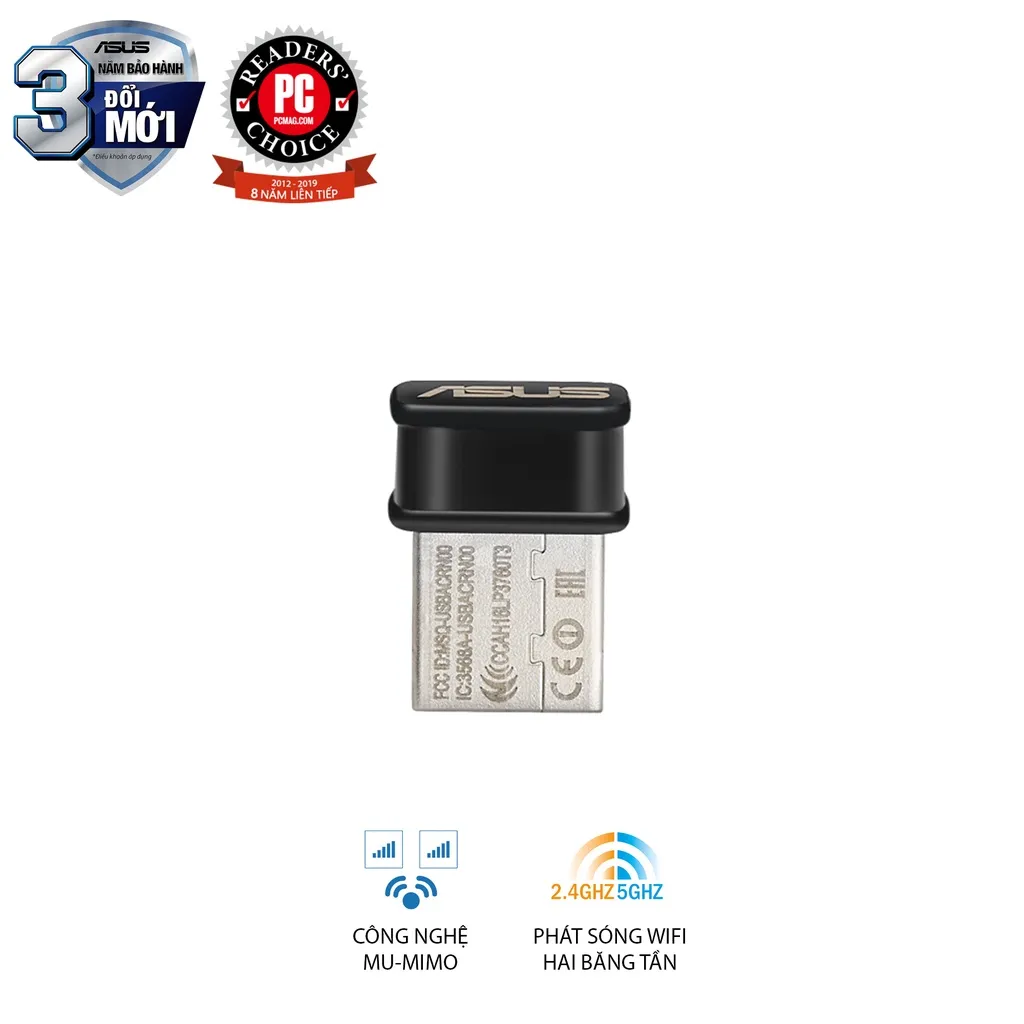 Ảnh USB Wifi Asus AC53 Nano băng tầng kép AC1200 3