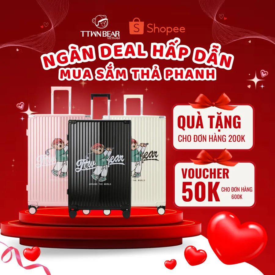 Ảnh Vali TTWN BEAR chính hãng - TN7043 cao cấp đi du lịch size 20, size 24, size 26 1