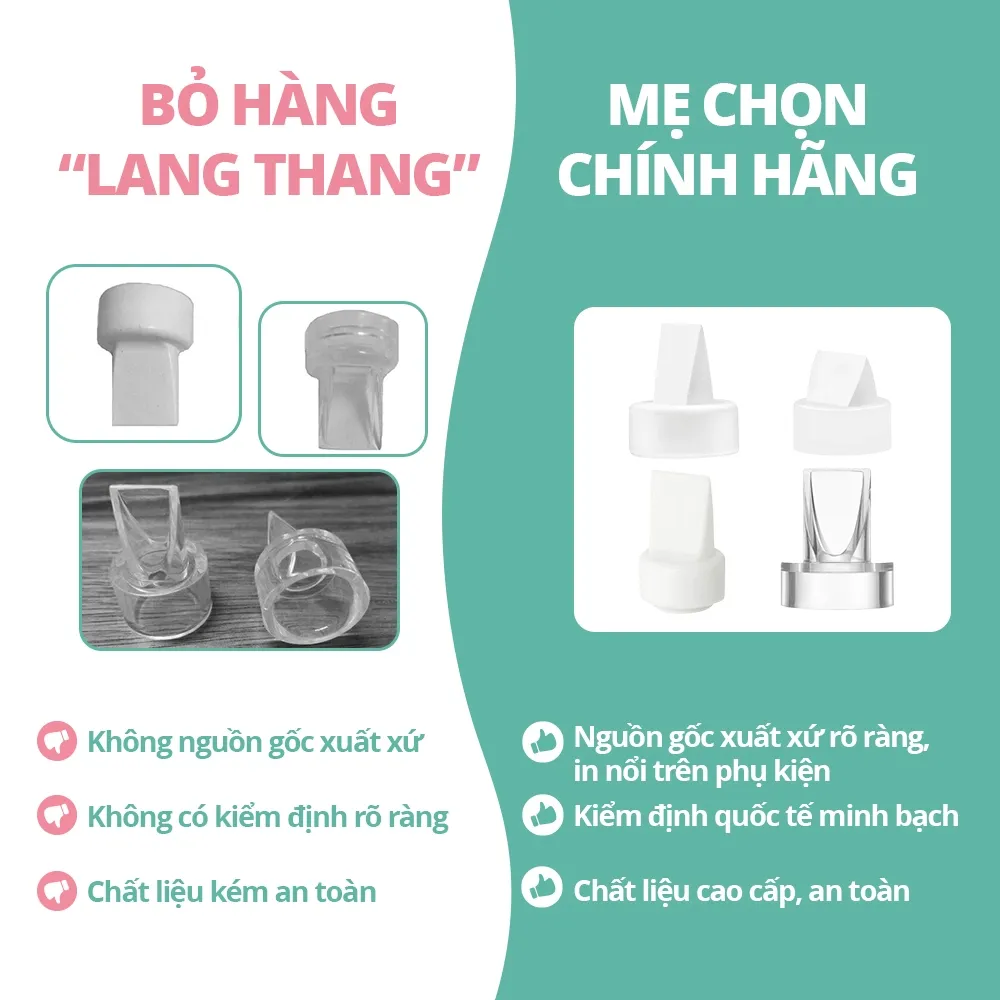 Ảnh Van chân không máy hút sữa, sản xuất bởi Maymom | Tương thích máy Spectra, Unimom, Avent 3