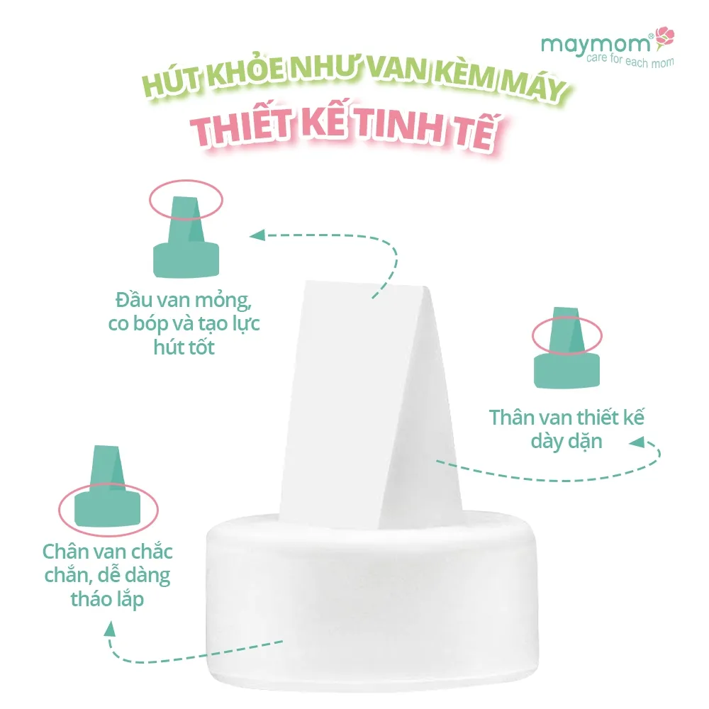 Ảnh Van chân không máy hút sữa, sản xuất bởi Maymom | Tương thích máy Spectra, Unimom, Avent 4