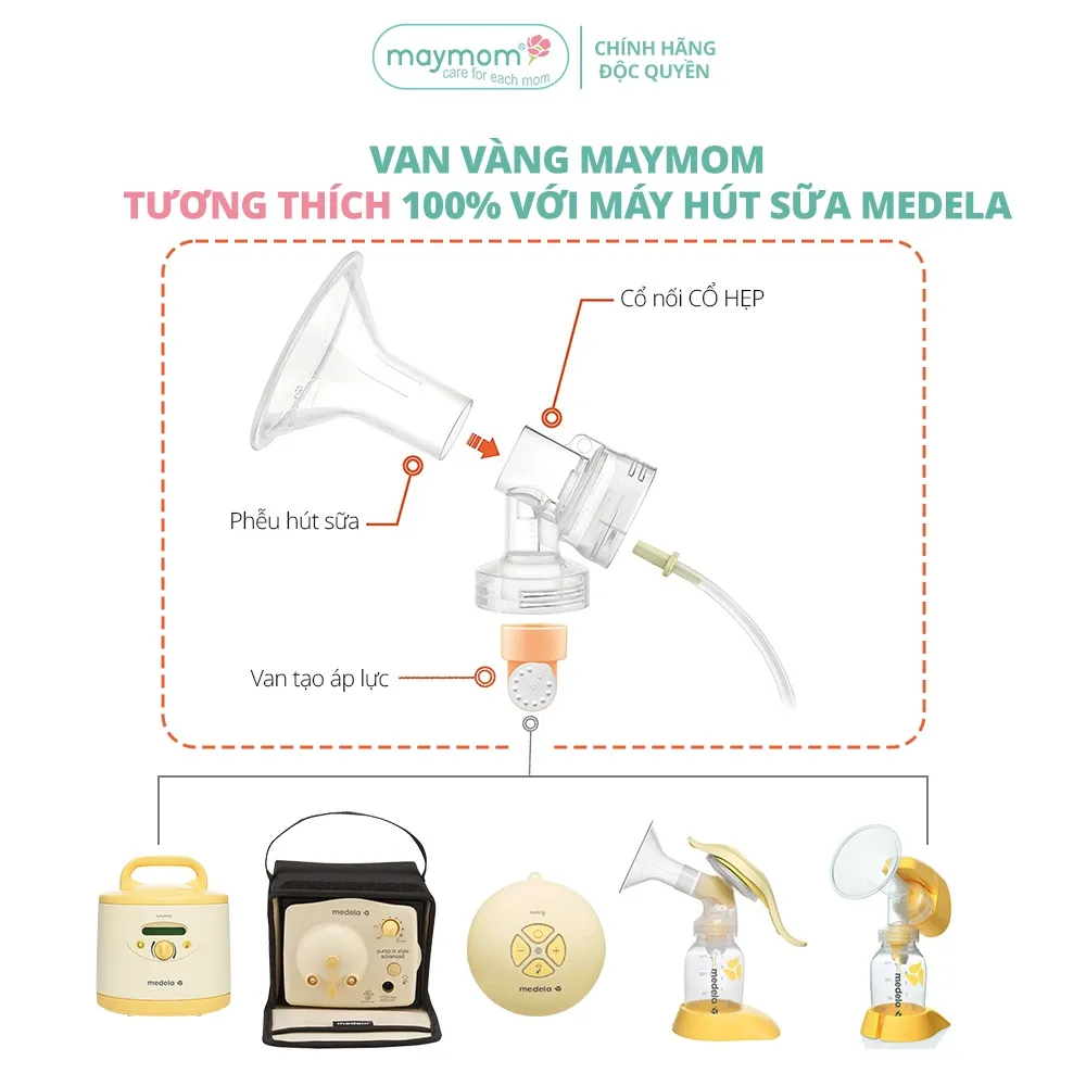 Ảnh Van Vàng Máy Hút Sữa Maymom, Phụ Kiện Thay Thế Máy Medela Pump, Harmony, Swing, Mini Electric 2