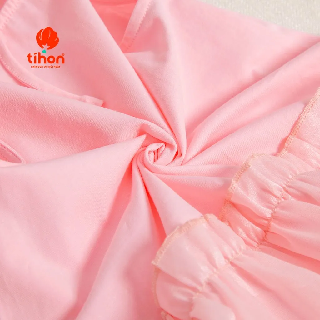 Ảnh Váy cho bé gái TIHON cao cấp chất liệu cotton phối tơ mềm mại bồng bềnh VT0786104 4