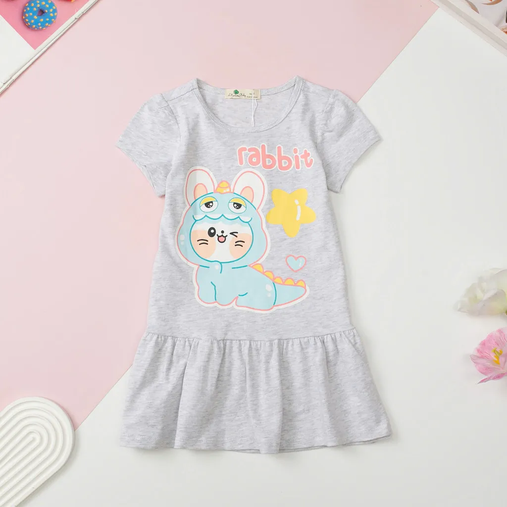 Ảnh Váy hè LITIBABY cotton đuôi cá in hình babythree, thỏ rabbit size 2/12 tuổi 1