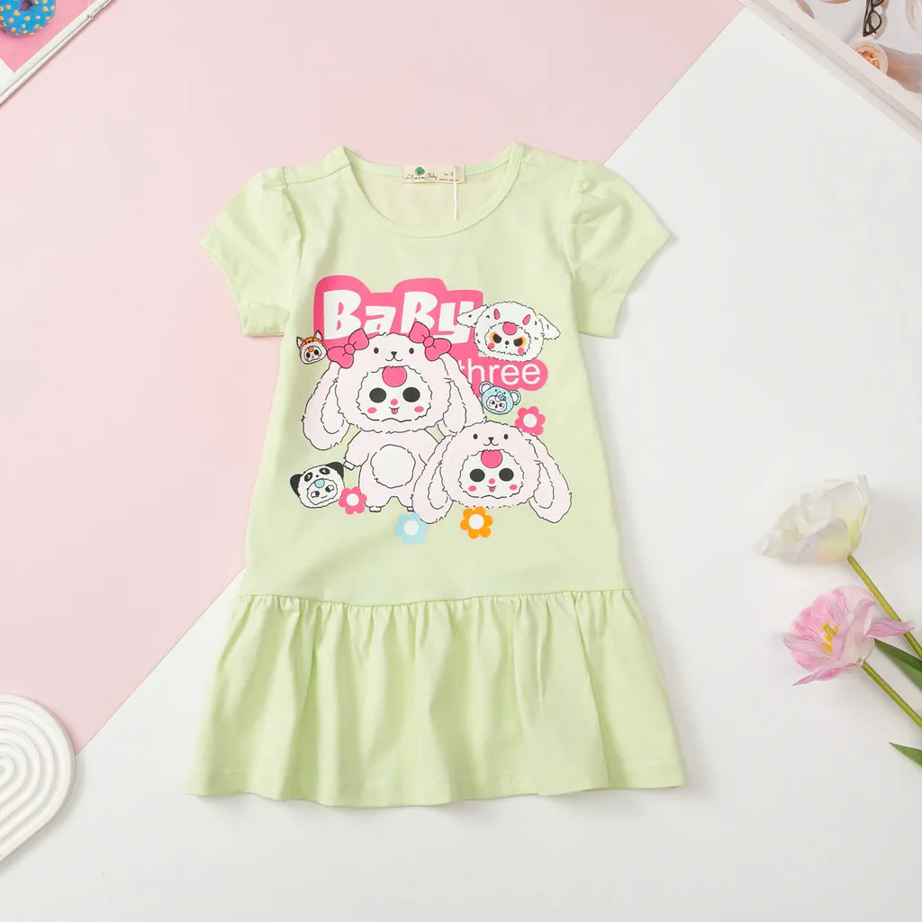 Ảnh Váy hè LITIBABY cotton đuôi cá in hình babythree, thỏ rabbit size 2/12 tuổi 2