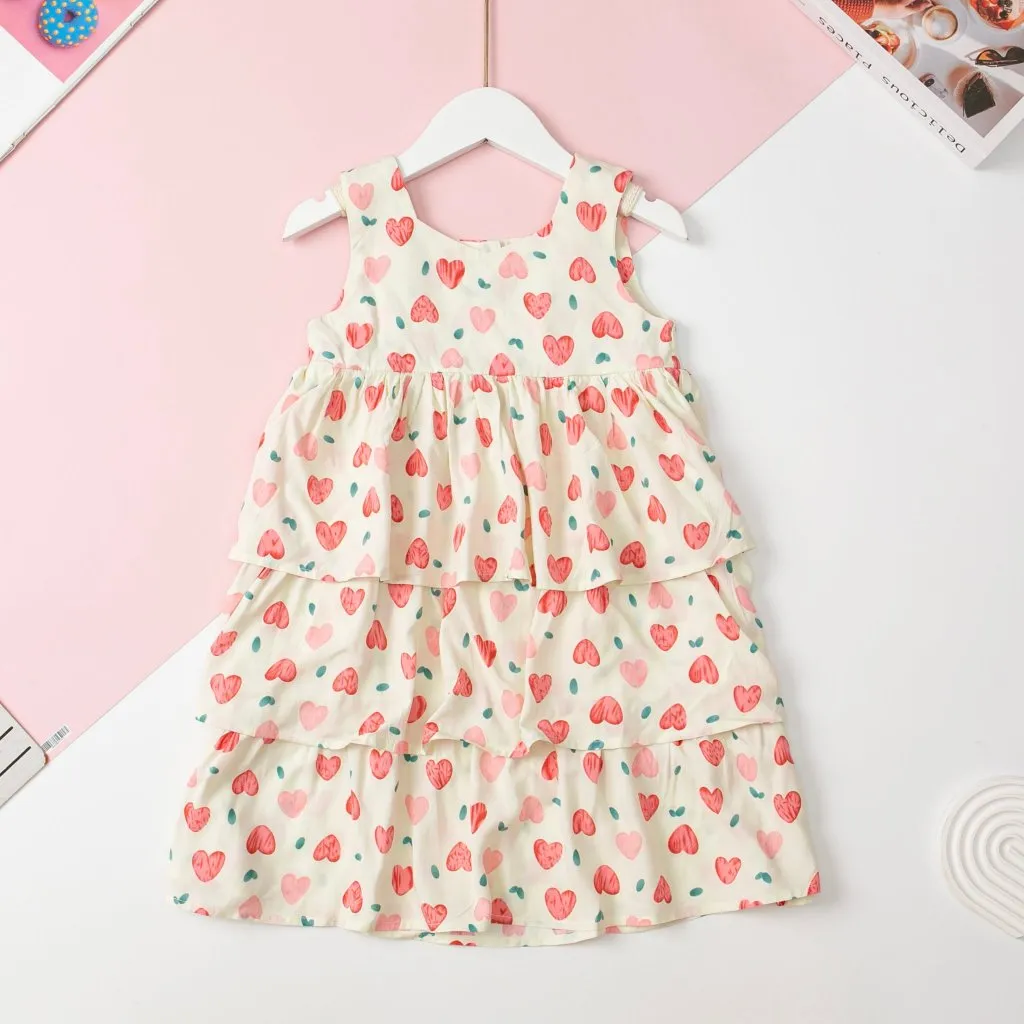 Ảnh Váy lanh Đầm lanh LITIBABY cho Bé gái 3 tầng cho bé 14kg - 30kg 4