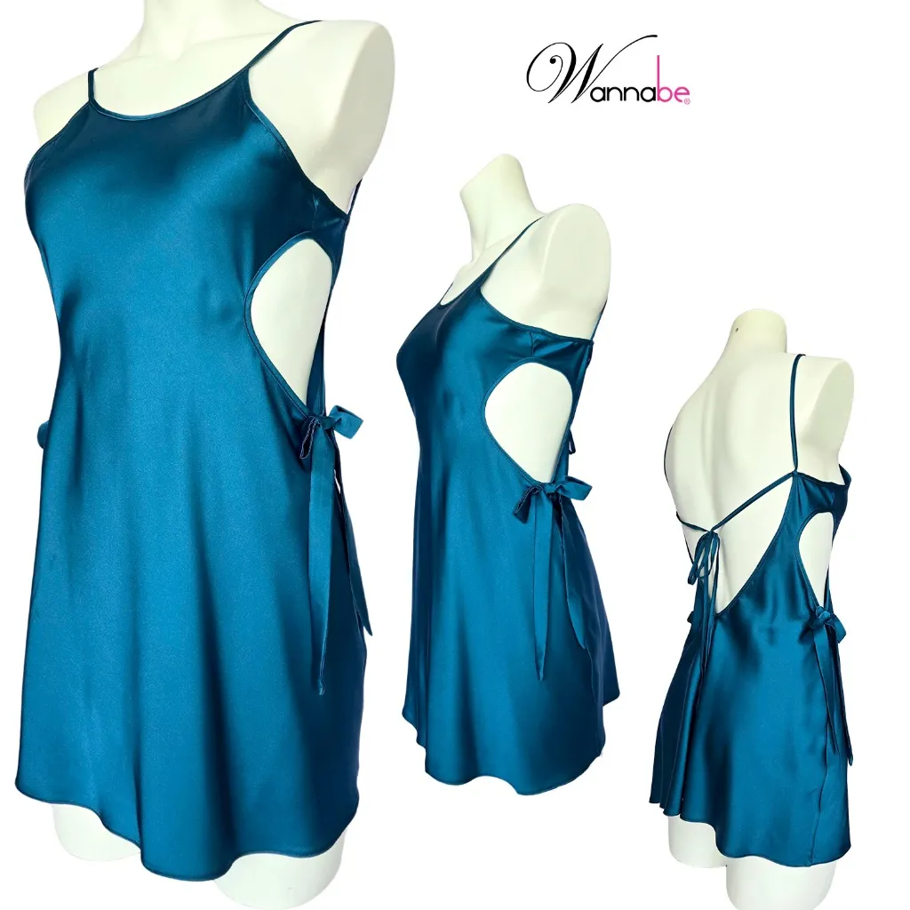 Ảnh Váy ngủ nữ chính hãng WANNABE đầm ngủ nữ lụa latin mịn như nhung mượt như mây đẹp như nàng thơ DNL09 1
