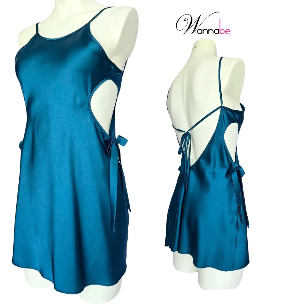 Ảnh Váy ngủ nữ chính hãng WANNABE đầm ngủ nữ lụa latin mịn như nhung mượt như mây đẹp như nàng thơ DNL09 2