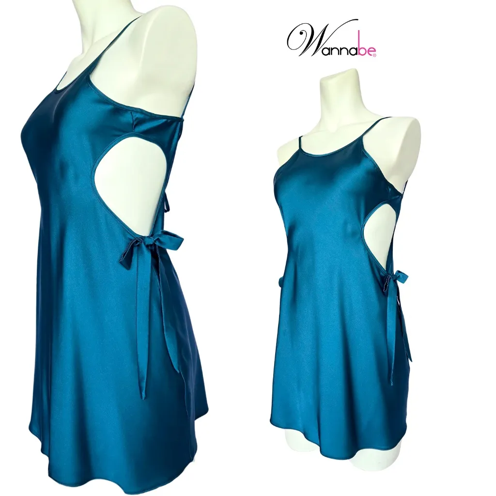 Ảnh Váy ngủ nữ chính hãng WANNABE đầm ngủ nữ lụa latin mịn như nhung mượt như mây đẹp như nàng thơ DNL09 4